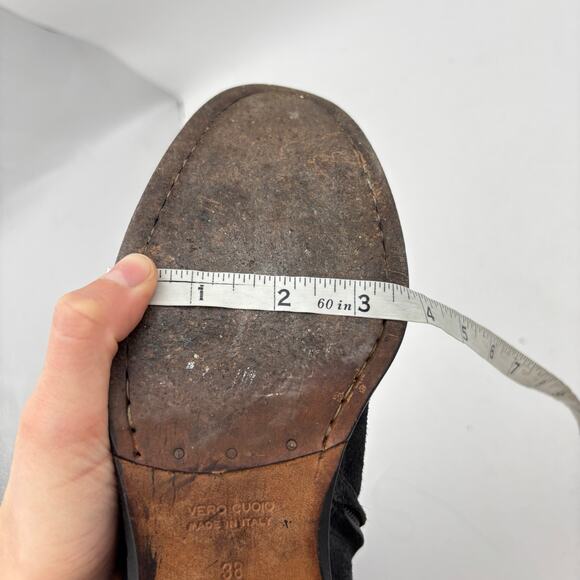 Roberto Del Carlo Suede Buckle High Boots Women's 38 Made in Italy - Picture 12 of 13